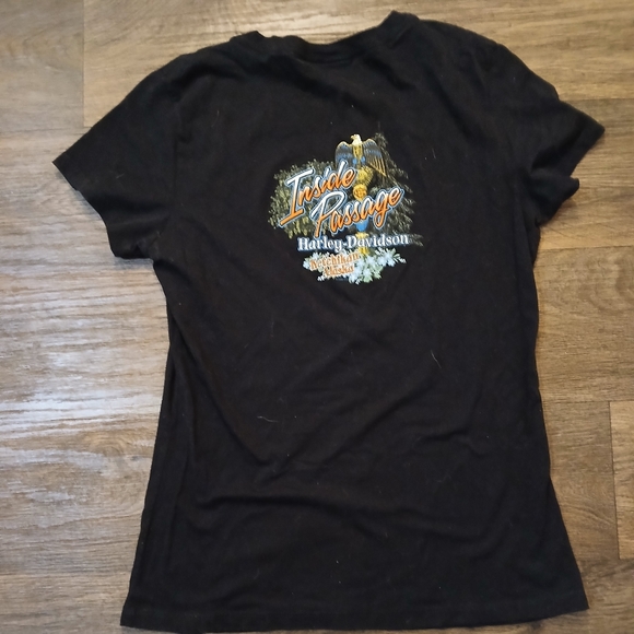 Harley Davidson Ketchikan Alaska Inside Passage Women’s Black T-Shirt. - Picture 2 of 9